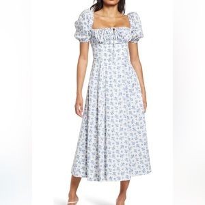 House of CB Tallulah puff sleeve midi dress
